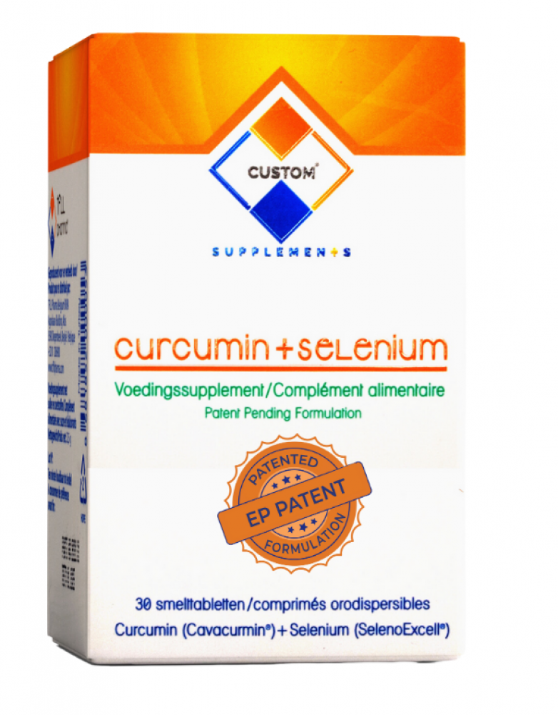 Custom Supplements® Curcumine+Selenium Smelttabletten